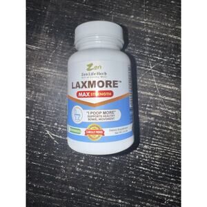ZenLife Laxmore Max Strength Supports Healthy Bowel Movements Ex 09/2029